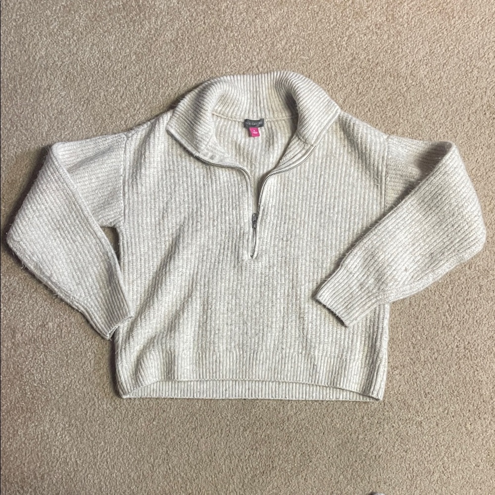Vince Camuto Light Gray Cowl Neck Sweater